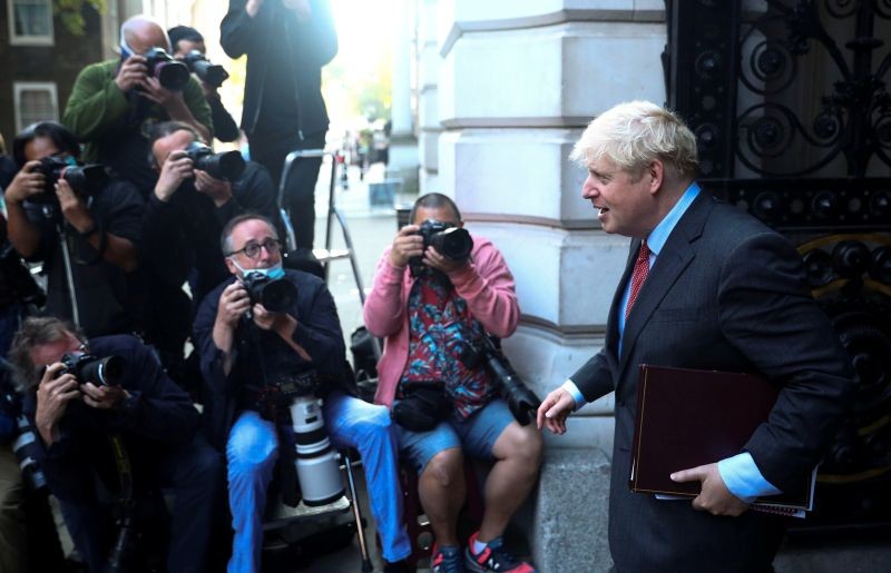 Britain's Prime Minister Boris Johnson leaves after a cabinet meeting, in London, Britain on September 22, 2020. (REUTERS Photo)