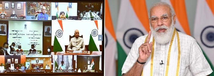 The Prime Minister, Narendra Modi addressing the inaugural session of Governors’ Conference on National Education Policy, through video conferencing, in New Delhi on September 07, 2020. (PIB Photo)