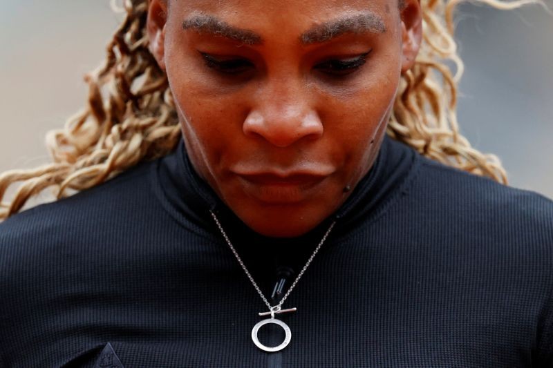 FILE PHOTO: Serena Williams of the U.S. during her first round match against Kristie Ahn of the U.S. REUTERS/Christian Hartmann/File Photo