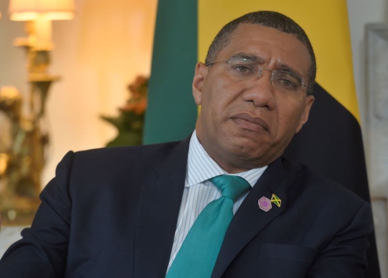Jamaica's Prime Minister Andrew Holness meets Britain's Prime Minister Theresa May at 10 Downing Street, in London on April 17, 2018. (REUTERS File Photo)