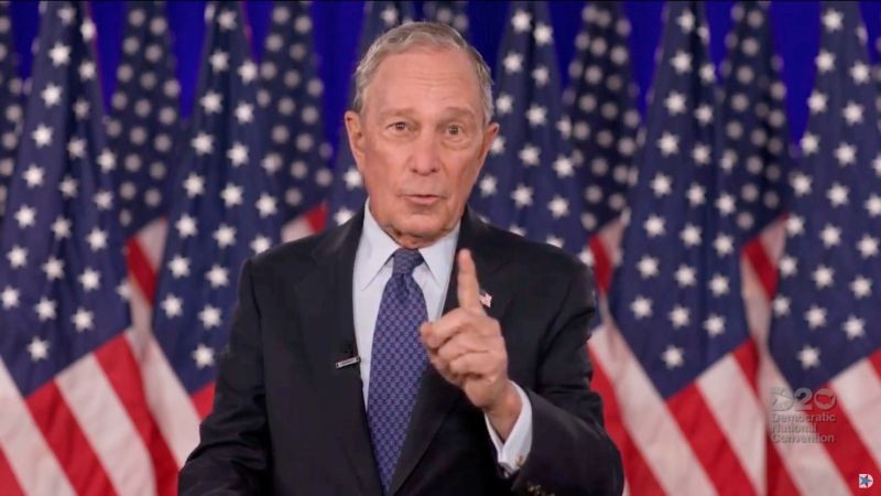 Former 2020 Democratic presidential candidate and former New York Mayor Michael Bloomberg speaks by video feed during the 4th and final night of the 2020 Democratic National Convention, as participants from across the country are hosted over video links from the originally planned site of the convention in Milwaukee, Wisconsin, U.S. August 20, 2020. (REUTERS File Photo)