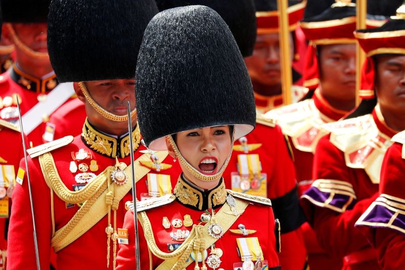Sineenat Wongvajirapakdi, Thai King Vajiralongkorn's royal consort takes part in the Royal Cremation ceremony of Thailand's late King Bhumibol Adulyadej near the Grand Palace in Bangkok, Thailand on October 26, 2017. (REUTERS File Photo)