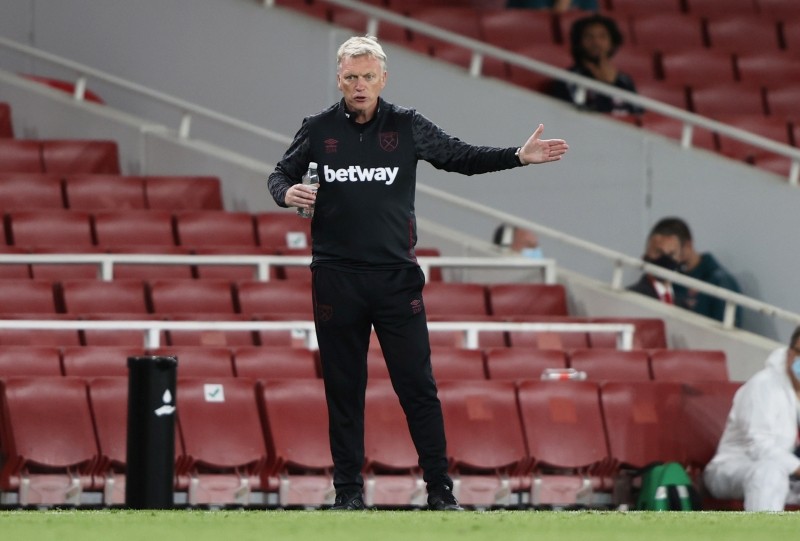 FILE PHOTO: Soccer Football - Premier League - Arsenal v West Ham United - Emirates Stadium, London, Britain - September 19, 2020. West Ham United manager David Moyes. Pool via REUTERS/Ian Walton/File Photo