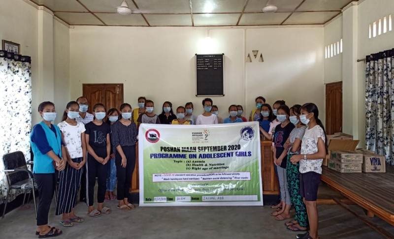 Participants of the Poshan Maah programme for adolescent girls which was held in Dimapur on September 11. 