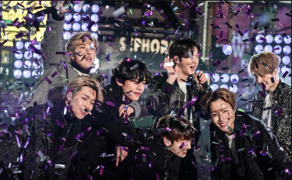 FILE PHOTO: BTS performs during New Year's Eve celebrations in Times Square in the Manhattan borough of New York, U.S., December 31, 2019. REUTERS/Jeenah Moon