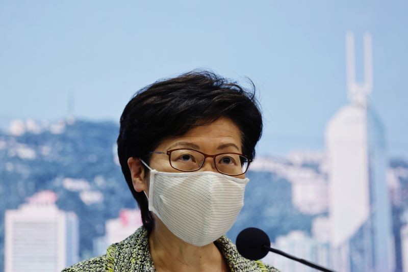 Hong Kong's Chief Executive Carrie Lam speaks during a news conference in Hong Kong, China on September 15, 2020. (REUTERS File Photo)