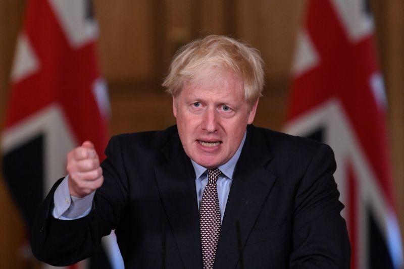 Britain's Prime Minister Boris Johnson speaks during a virtual news conference on the ongoing situation with the coronavirus disease (COVID-19), at Downing Street, London, Britain on September 9, 2020. (REUTERS Photo)