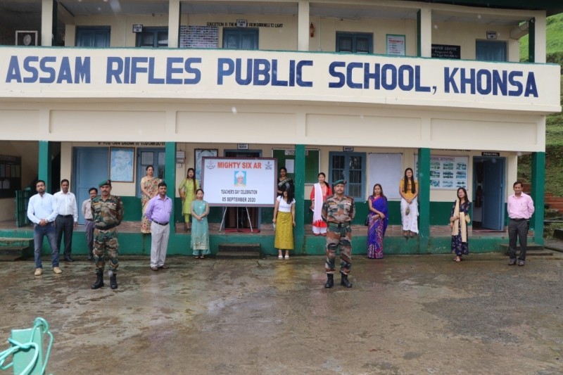 The Khonsa Battalion of Assam Rifles under the aegis of HQ IGAR (N) celebrated Teachers Day on September 5 at Assam Rifles Public School, Khonsa. The programme concluded with felicitation of teachers.