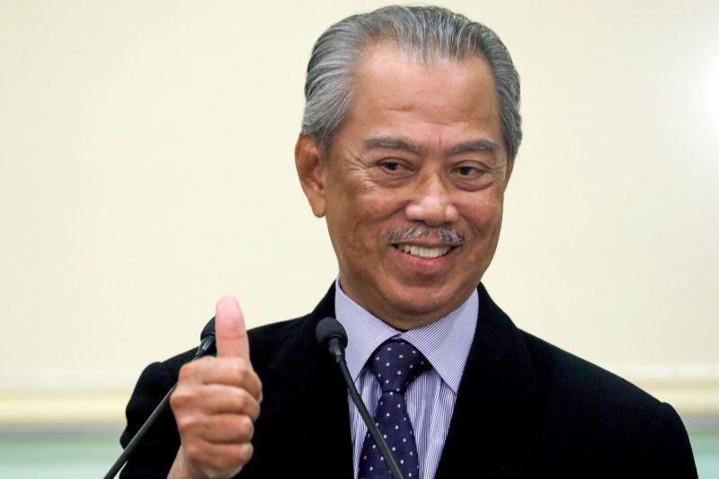 Malaysia's Prime Minister Muhyiddin Yassin gestures after his cabinet announcement in Putrajaya, Malaysia March 9, 2020. (REUTERS File Photo)