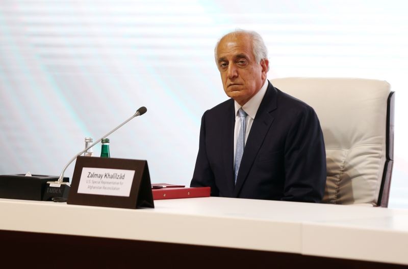Zalmay Khalilzad, U.S. envoy for peace in Afghanistan is seen during talks between the Afghan government and Taliban insurgents in Doha, Qatar September 12, 2020. (REUTERS File Photo)