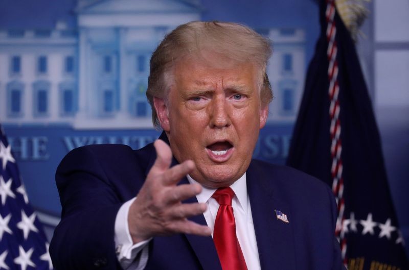 U.S. President Donald Trump speaks to reporters during a news conference in the Brady Press Briefing Room at the White House in Washington, US on September 16, 2020. (REUTERS Photo)