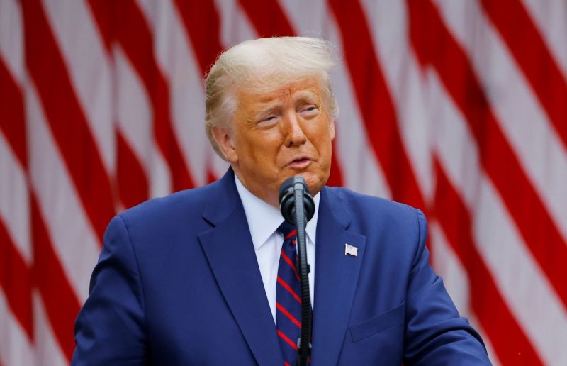 U.S President Donald Trump holds an event to announce his nominee of U.S. Court of Appeals for the Seventh Circuit Judge Amy Coney Barrett to fill the Supreme Court seat left vacant by the death of Justice Ruth Bader Ginsburg, who died on September 18, at the White House in Washington, US on September 26, 2020. (REUTERS Photo)