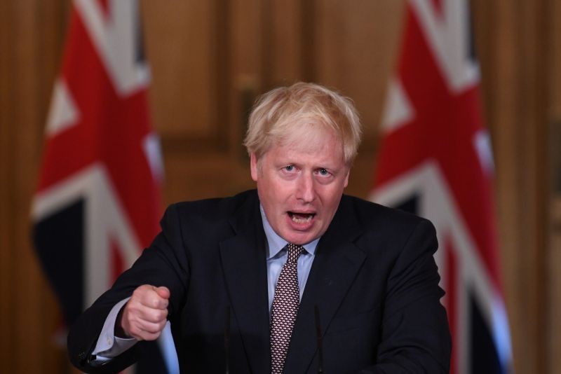 Britain's Prime Minister Boris Johnson speaks during a virtual news conference on the ongoing situation with the coronavirus disease (COVID-19), at Downing Street, London, Britain on September 9, 2020. (REUTERS photo)