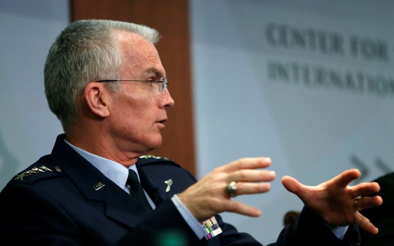 Vice Chairman of the Joint Chiefs of Staff U.S. Air Force General Paul Selva speaks at the Center for Strategic and International Studies in Washington, U.S., October 28, 2016. (REUTERS File Photo)