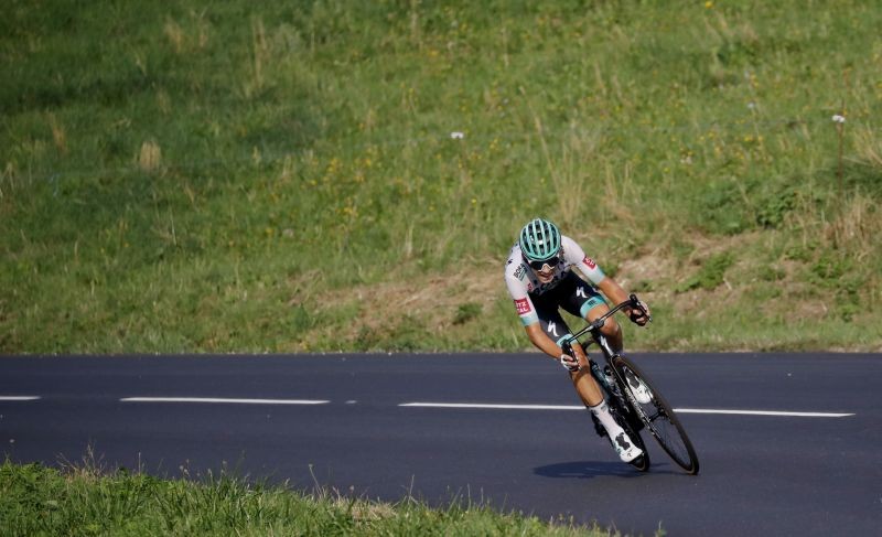 Cycling - Tour de France - Stage 16 - La Tour-du-Pin to Villard-de-Lans - France - September 15, 2020. BORA-Hansgrohe rider Lennard Kaemna of Germany in action. REUTERS/Stephane Mahe