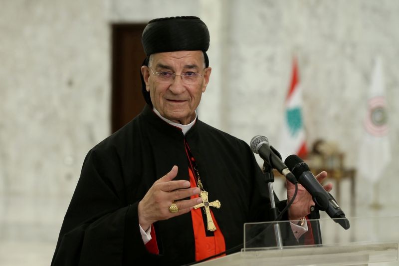 Lebanese Maronite Patriarch Bechara Boutros Al-Rai speaks after meeting with Lebanon's President Michel Aoun at the presidential palace in Baabda, Lebanon on July 15, 2020. (REUTERS File Photo)