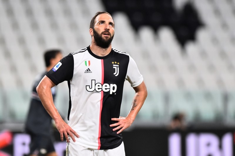Soccer Football - Serie A - Juventus v Sampdoria - Allianz Stadium, Turin, Italy - July 26, 2020 Juventus' Gonzalo Higuain reacts during the match, as play resumes behind closed doors following the outbreak of the coronavirus disease (COVID-19) REUTERS/Massimo Pinca/Files