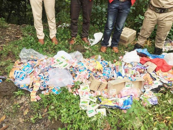 Banned tobaccos products that were seized and later destroyed by the Zunheboto NTCP team on October 10.