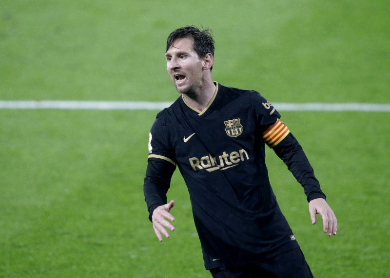 Barcelona’s Lionel Messi reacts. REUTERS/Miguel Vidal