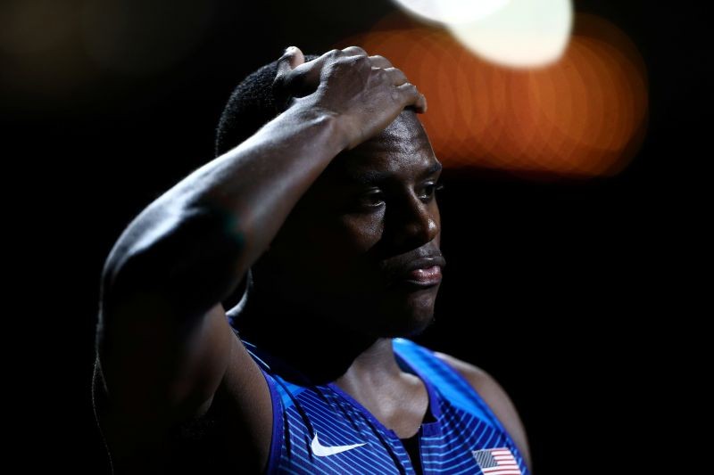 FILE PHOTO: Christian Coleman of the U.S. before the race. REUTERS/Hannah Mckay