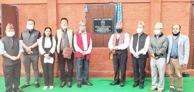 Dr Nicky Kire and GPPK officials during the foundation stone laying ceremony of GPPK multi-utility hall held on October 19.