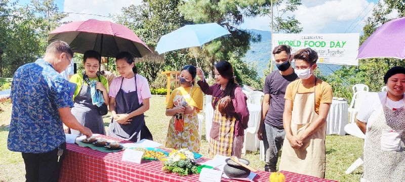 Participants of the cooking competition organised on the occasion of World Food Day 2020 by North East Network, Nagaland at Chizami. (Photo Courtesy: NEN)