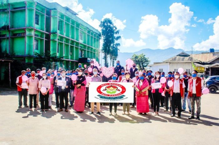 Bhavani Sri (IAS), Nodal Officer BBBP with DLCW-MSK Phek and DC office staff, Phek.
