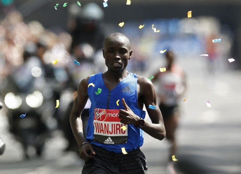 Kenya's Daniel Wanjiru during the men's elite race Action Images via Reuters / Andrew Boyers Livepic/File Photo
