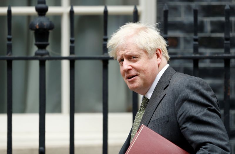 Britain's Prime Minister Boris Johnson leaves Downing Street in London, Britain September 23, 2020. (REUTERS File Photo)