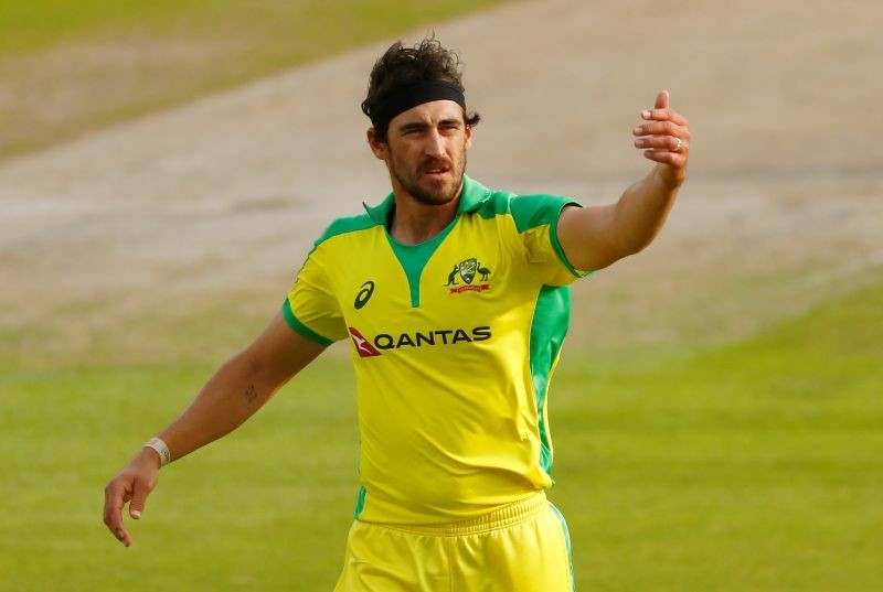 Australia's Mitchell Starc reacts REUTERS/Jason Cairnduff/Pool/Files