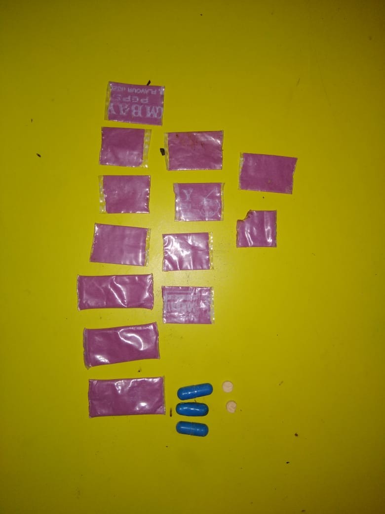 Cocaine/heroin seized by security forces from Tsumang A Colony, Wokha on October 3. (Photo Courtesy: PRO, HQ IGAR-N).