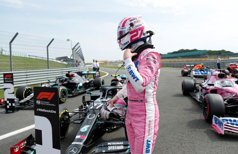 Racing Point's Nico Hulkenberg after qualifying in third position REUTERS/Andrew Boyers/Pool