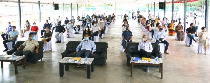 SI Jamir, Chairman, Dimapur Public School Society, Maronen Jamir, Treasurer, Dimapur Public School Society, parents and student achievers, principal, teachers and staff during the felicitation programme held at DPS Dimapur on October 3.