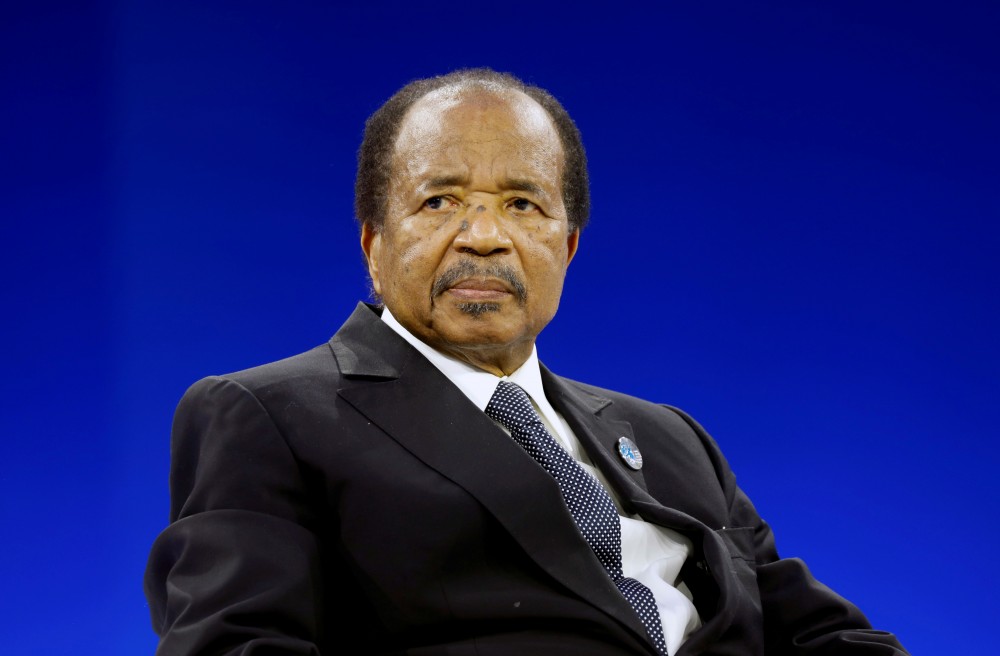 FILE PHOTO: Cameroon President Paul Biya attends the Paris Peace Forum, France, November 12, 2019. REUTERS/Charles Platiau/File Photo