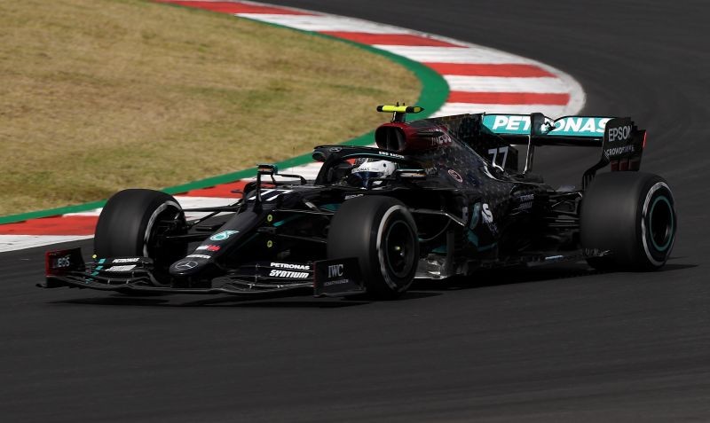 Mercedes' Valtteri Bottas during practice Jorge Guerrero/Pool via REUTERS