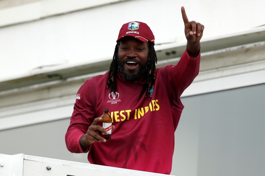 Cricket - ICC Cricket World Cup - Afghanistan v West Indies - Headingley, Leeds, Britain - July 4, 2019 West Indies' Chris Gayle celebrates after the match Action Images via Reuters/Lee Smith/Files