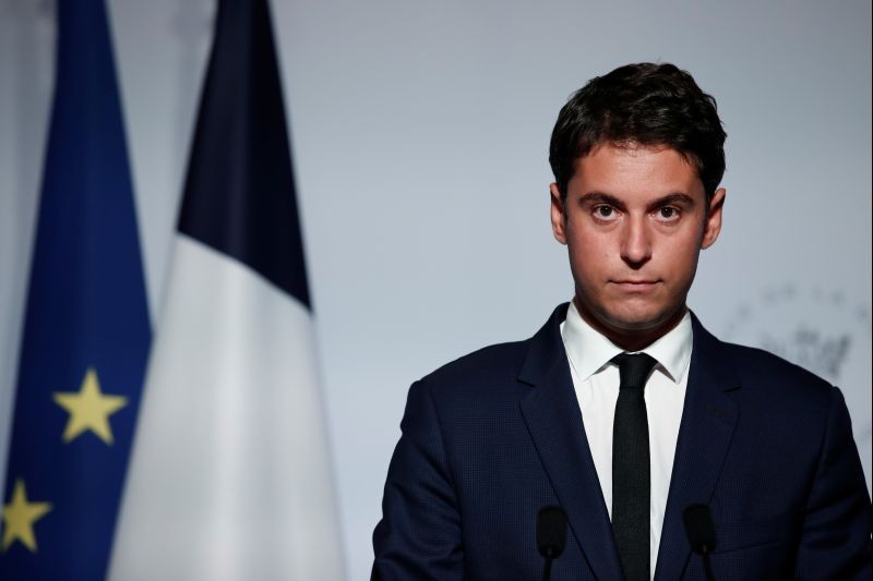 French Government's spokesperson Gabriel Attal speaks during a news conference following the weekly cabinet meeting at the Elysee Palace in Paris, France, September 28, 2020. (REUTERS File Photo)