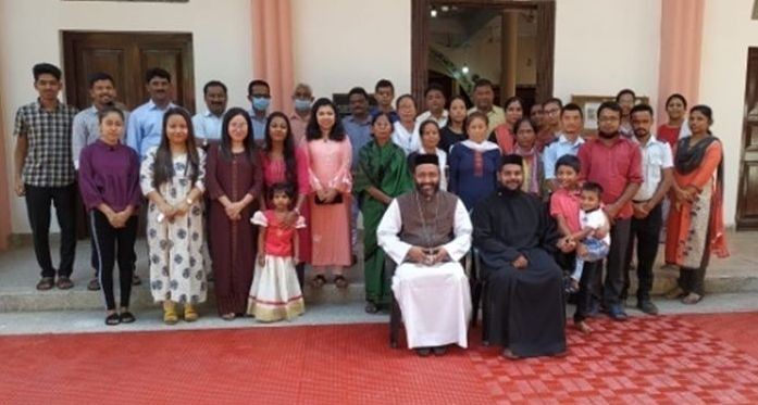 MGMHSS and MGOS Church members during the farewell programme on October 13.