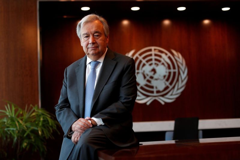 United Nations Secretary-General Antonio Guterres poses for a photograph during an interview with Reuters at U.N. headquarters in New York City, New York, U.S., September 14, 2020. (REUTERS File Photo)