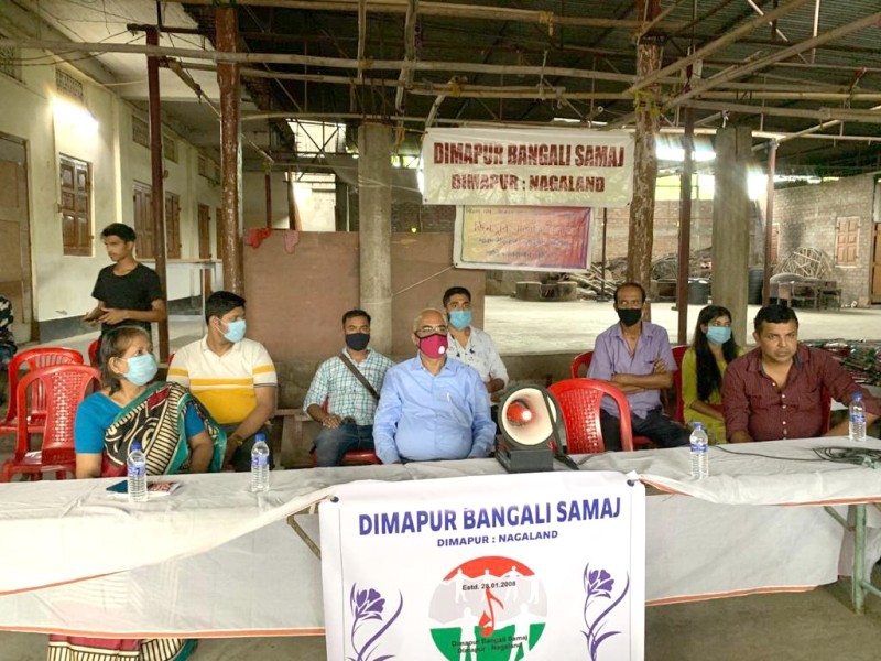 In keeping with its annual tradition, Dimapur Bangali Samaj (DBS), on the occasion of Durga Pujo, distributed sarees to hundreds of needy women at the Shri RamThakur Mandir premises on October 23. DBS has wished all the devotees a happy and pious celebration. “May goddess alleviate all our sorrows and sufferings, resulting from the pandemic and may she restore happiness, peace and prosperity in the lives of one and all,” the Samaj added. (Photo Courtesy: Dimapur Bangali Samaj)
