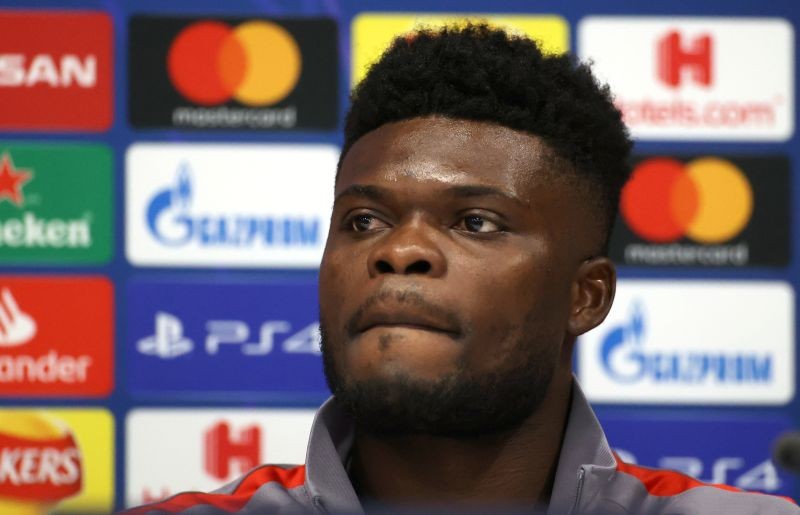 Atletico Madrid's Thomas Partey during the press conference Action Images via Reuters/Carl Recine/Files