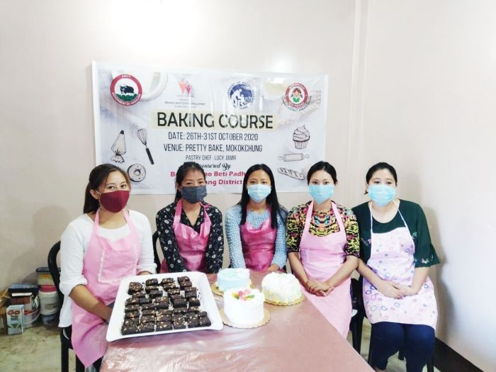 Five girls were selected to undergo baking class at Mokokchung under BBBP by District Administration and District Level Centre for Women, Tuensang from October 26 to 31. Lucy Jamir from ‘Pretty Bake’ Mokokchung trained the youths. The objective of the training was to give self confidence among the girls for sustainable living and to empower t6he youths for entrepreneurs in small way. It also aimed to generate self employment and to disseminate the skills/knowledge by the trained youths in the District among the youths.