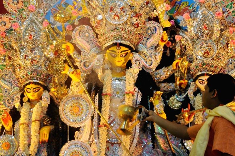 Amid Covid spread, rain dampens Durga Puja spirit in NE. (IANS File Photo)