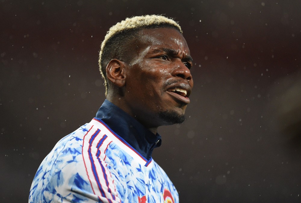 Paul Pogba during the warm up before a match Pool. (REUTERS/Oli Scarff File Photo)