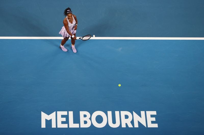 FILE PHOTO: Serena Williams of the U.S. in action during the match against Slovenia's Tamara Zidansek. REUTERS/Kai Pfaffenbach/File Photo