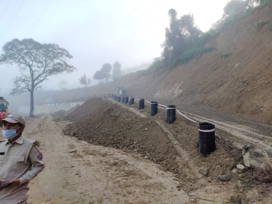 Vehicular traffic along NH-2 resumed with the completion of diversion route on October 28.