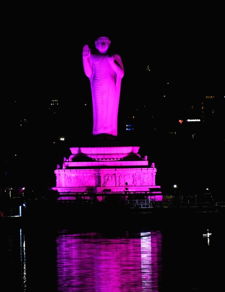 Hyderabad turns pink for breast cancer awareness. (IANS Photo)