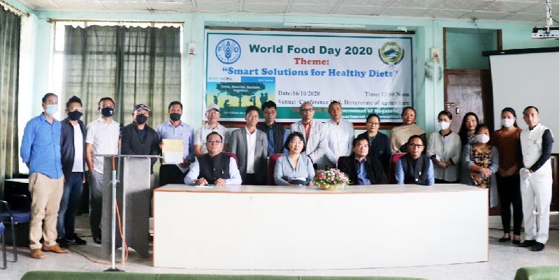 Participants during the observance of World Food Day by Department of Agriculture, Nagaland on October 16.