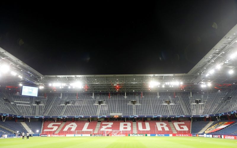 FILE PHOTO: General view inside the stadium before the match REUTERS/Leonhard Foeger/File Photo