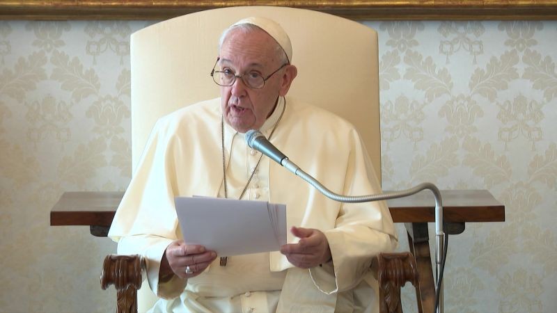 Pope Francis speaks during a meeting with the Committee of Experts of the Council of Europe at the Vatican, October 8, 2020, in this still image taken from a video.  (REUTERS Photo)